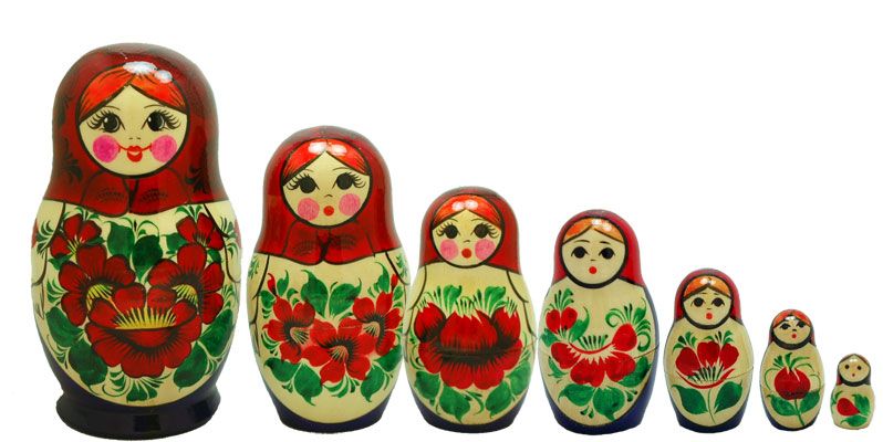 Вятская матрешка рисунок