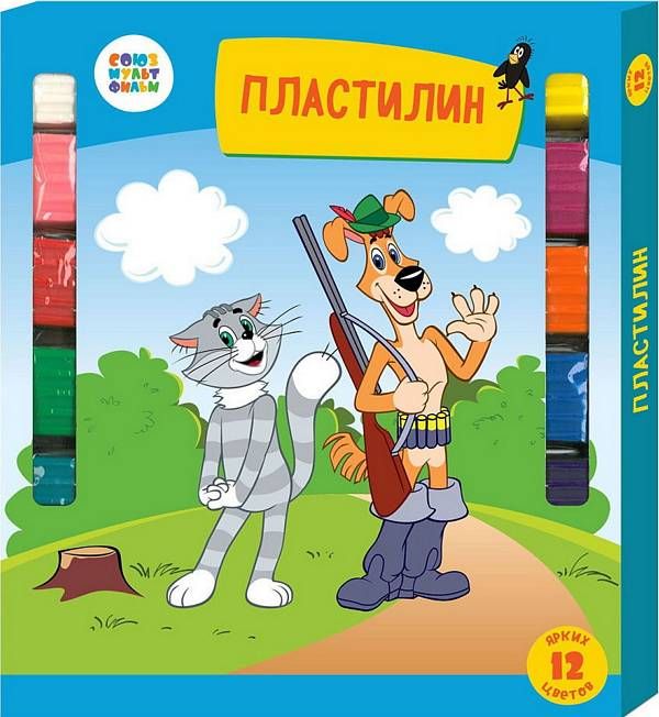 Пластилин 12 цветов, " Простоквашино", 216гр (СМФ 12076) : Пластилин ...